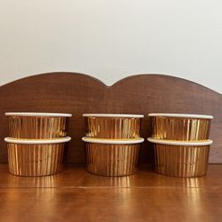 Set of 6 Vintage Royal Worcester Custard Ramekin Cups 3.25” diameter made in England