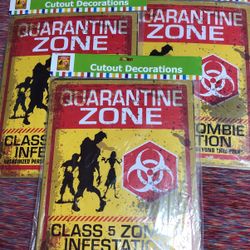 Zombie Quarantine Zone Decorations