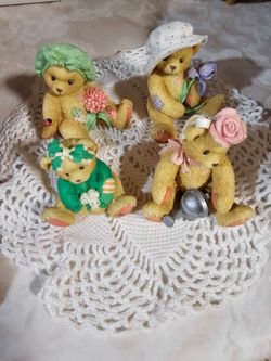 Cherished Teddies Bear Figurines Set of 4