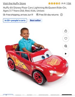 Huffy 6V Disney Pixar Cars Lightning McQueen Ride-On,