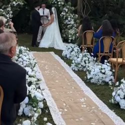 wedding floral aisle flowers