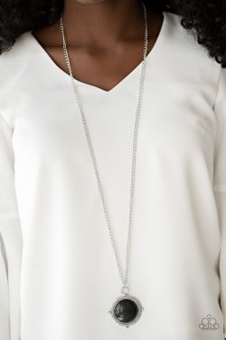 Desert Equinox - Black Necklace and Earring Set