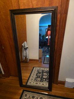 Full length beveled glass mirror
