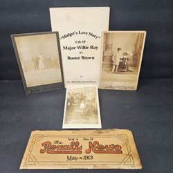 Major Willie Ray Buster Brown Antique Cabinet Cards Circus Sideshow Archive 1913