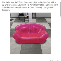 Pink Inflatable Sofa Seat
