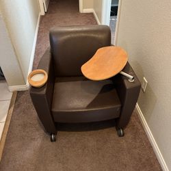 2 Chairs With Cup holder And Desk Top