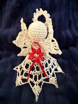 Handmade Crochet Angel Christmas Ornament