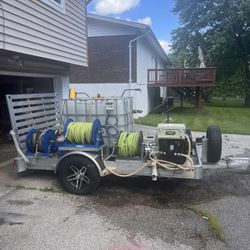 Aluminum 5x10 Pressure Washing Trailer
