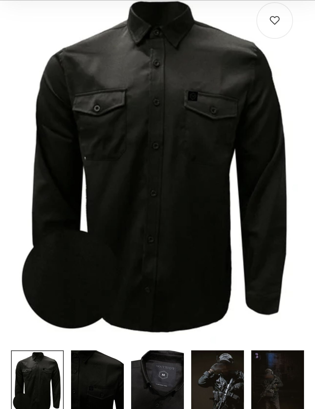 WARRIOR CAMOS XL Men’s Long Sleeve Black Flannel