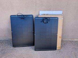 Solar panels flexible light weight  rated 200 watts  each .have 2