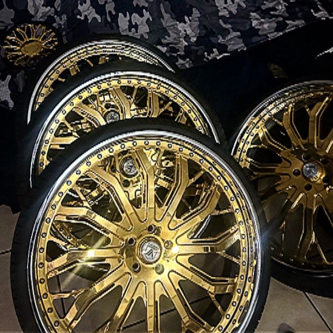28” Ashanti Rims With Steering Wheel