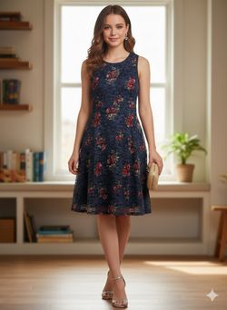 Women's Sleeveless Floral, Size M