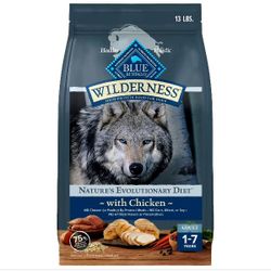 Blue Buffalo Wilderness Chicken Recipe High-Protein Adult Dry Dog Food, 13-lb bag

