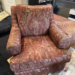 Patterned Armchair set living room La-Z-Boy matching rocking and swivel chair set with ottoman