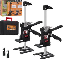 Drywall Lifter, Hand Furniture Lifter Tool, Furniture Jack, Labor Saving Arm Jack with Case, Precise Control Slow Descent, 12inch 400lb 2PCS