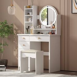 L244 $150  Makeup Vanity Set Dresser Desk 
