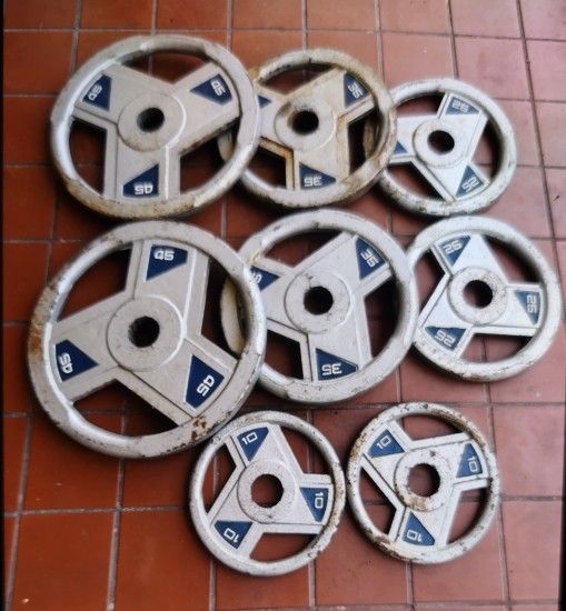 OLYMPIC SET OF BLUE STAR PLATES (PAIRS OF) : 45s 35s 25s 10s