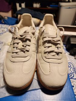 Adidas Samba Cream Leather Low-Top Sneakers
