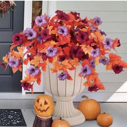 Lot of Faux Autumn Flowers 