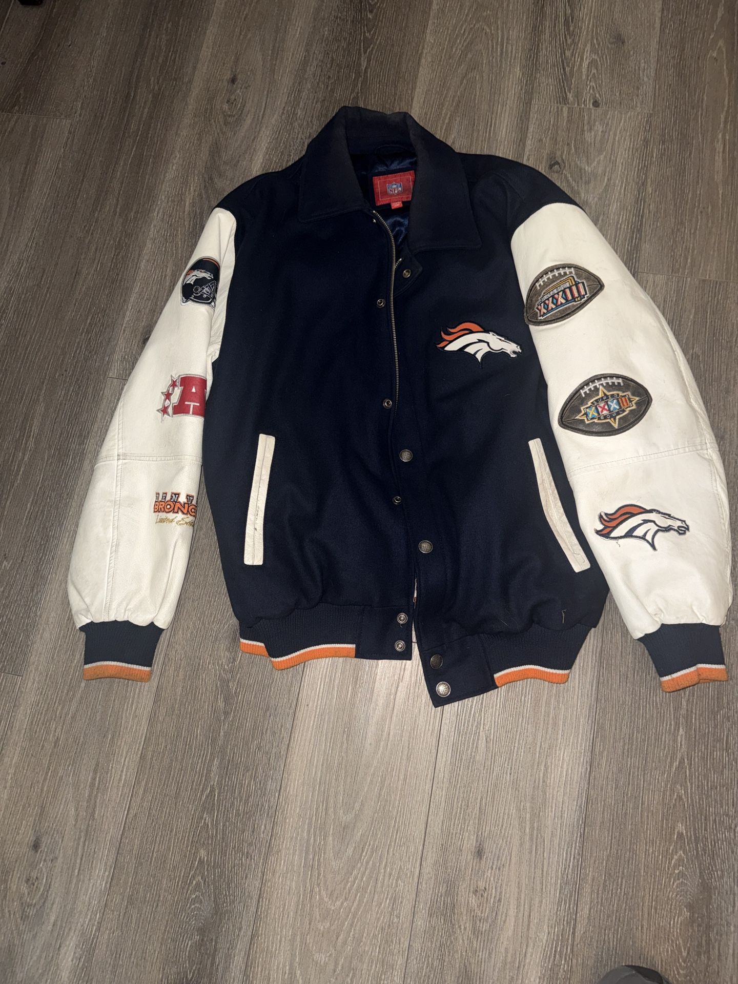 Vintage Denver Broncos Two Times Super Bowl Champions Jacket