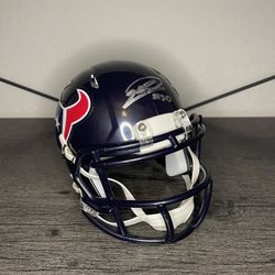 Houston Texans Jared Reid Signed Mini Helmet 