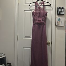 Purple Halter Neck Dress