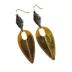 Devin Leigh  18k Gold Plated Hammered  Earrings