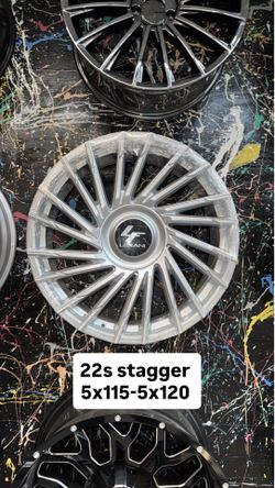 22s stagger wheels for sale