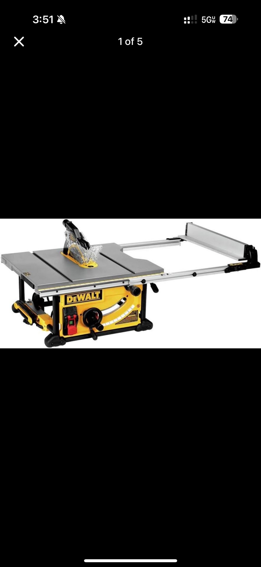 DEWALT 10-Inch Table Saw with Rolling Stand, 32-1/2-Inch Rip Capacity DWE7491RS