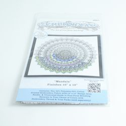 Tobin Zenbroidery Stamped Embroidery Kit Mandala Size 10”x10” - NEW