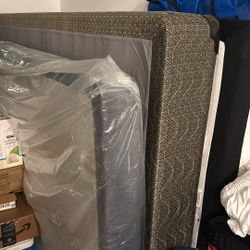 Queen Size Bed, Mattress, Box Spring And Frame