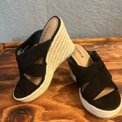 TORRID Black Espadrille Mules