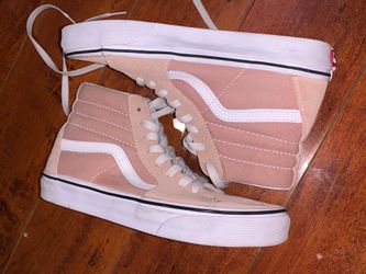 Light pink vans high tops women’s shoe size 6 like new