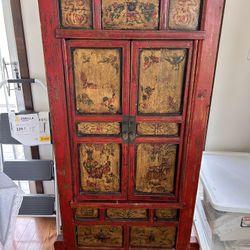 Beautiful Asian Red Cabinet - From ARHAUS