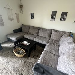 grey fabric couch 