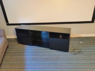 Large black tv console