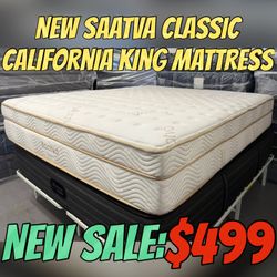 NEW SAATVA CLASSIC CALIFORNIA KING MATTRESS 