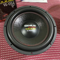 New 12” Genius Audio 1400w Max Power Subwoofer $150 Each  