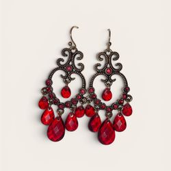Vintage Avon Faceted TearDrop Earrings 