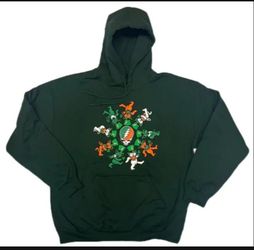 Grateful Dead Irish Bears Dancing Bear Hoodie - Celtic Dancing Bears Hoodie Top Sweater Sweatshirt Men's Size M Medium shirt top