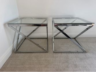 Glass end tables