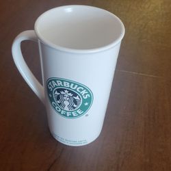 Vintage 2006 Starbucks White Ceramic Travel Coffee Mug 16oz Drink Box Siren Logo. Pre-owned, very good shape. It is 5.75" tall, weight over 14oz plus