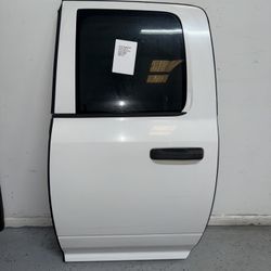 09-24 Dodge Ram Quad Cab LH Driver Rear Door Assy Bright White-PW7 #251136