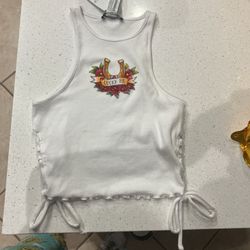 Forever 21 - Lucky Me Cropped Tank Top - NEVER BEEN WORM