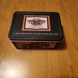 Harley Davidson 1940 Ford Woody Station Wagon Dime Bank