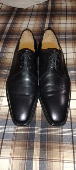 Magnanni Derby Black Leather Dress Shoes size 12 oxford