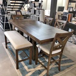 Wood Dining Table ,stool,4chairs