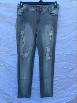 Distressed Light Wash Skinny Jeans