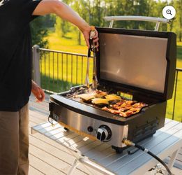 HALO Elite Outdoor Propane Gas Griddle with 2-Zone Cooking and Compact Design, Up To 600 Degrees