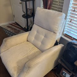White Velvet Arm Chair